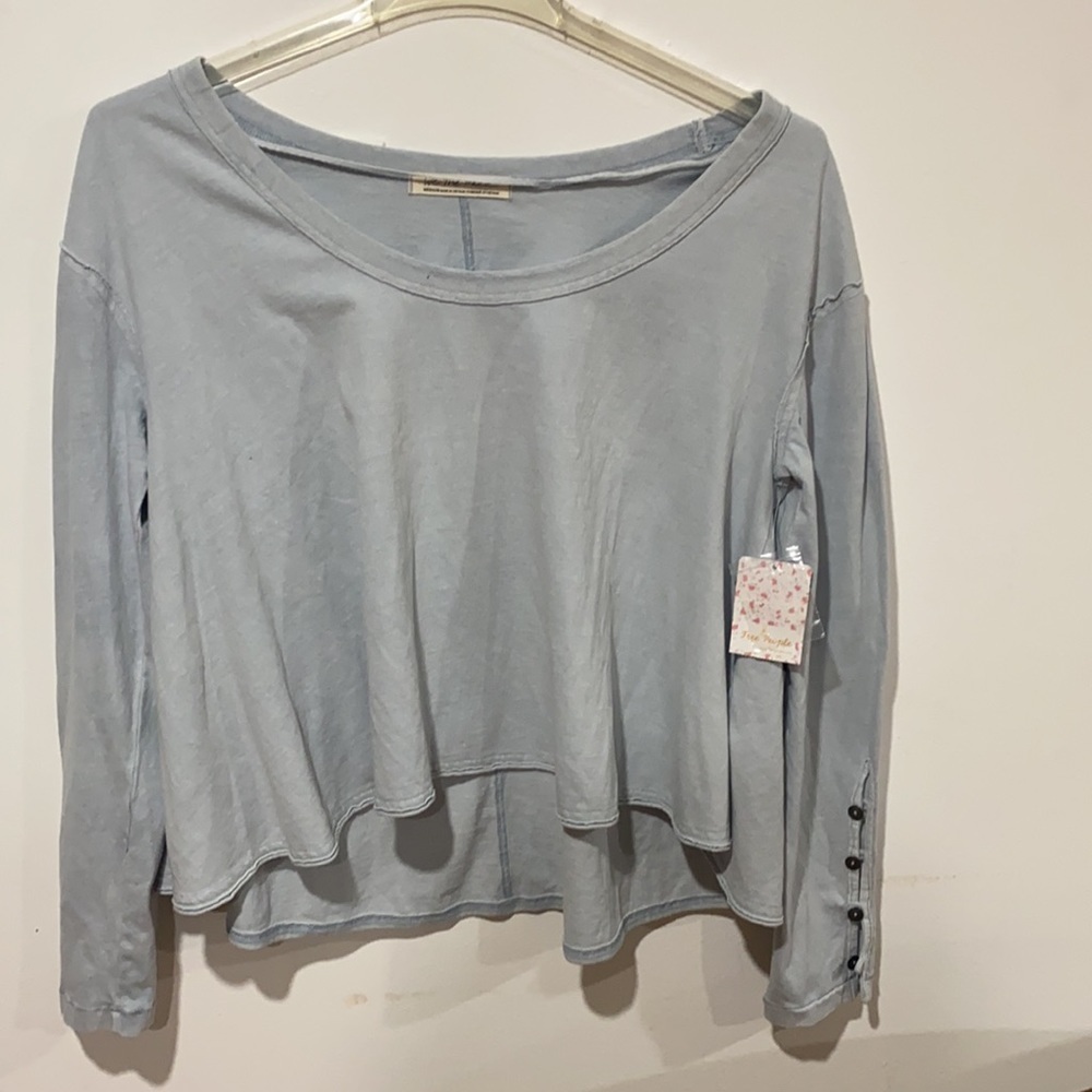 NWT free people polar blue top size: M